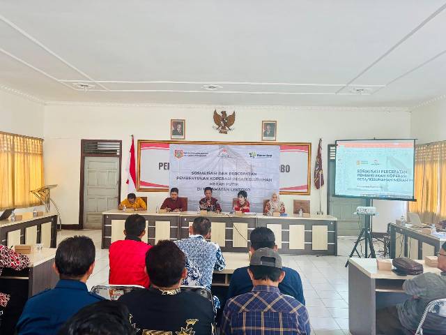 SOSIALISASI DAN PERCEPATAN PEMBENTUKAN KOPERASI DESA/KELURAHAN MERAH PUTIH DI LEKSONO